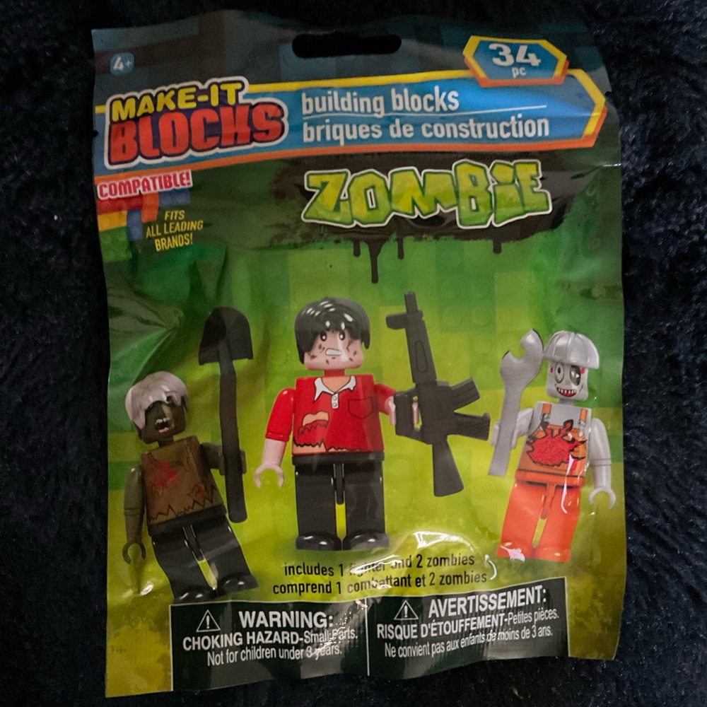 NEW Make-It Blocks Zombie Mini Action Figures Kids Toys